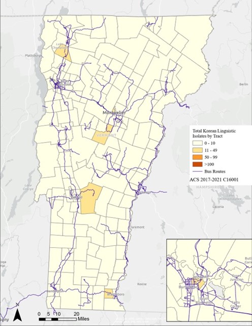 Total Korean Linguistic Isolates by Tract