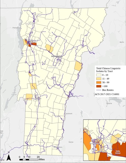 Total Chinese Linguistic Isolates by Tract